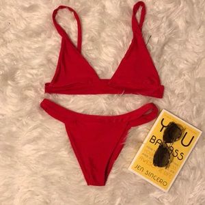 Zaful Red Cheeky Bikini